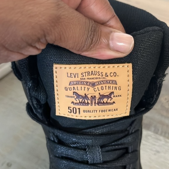 Levis Men's Jeffrey Hi 501 Core Sneaker Men’s 10M Black Tan - Picture 6 of 10